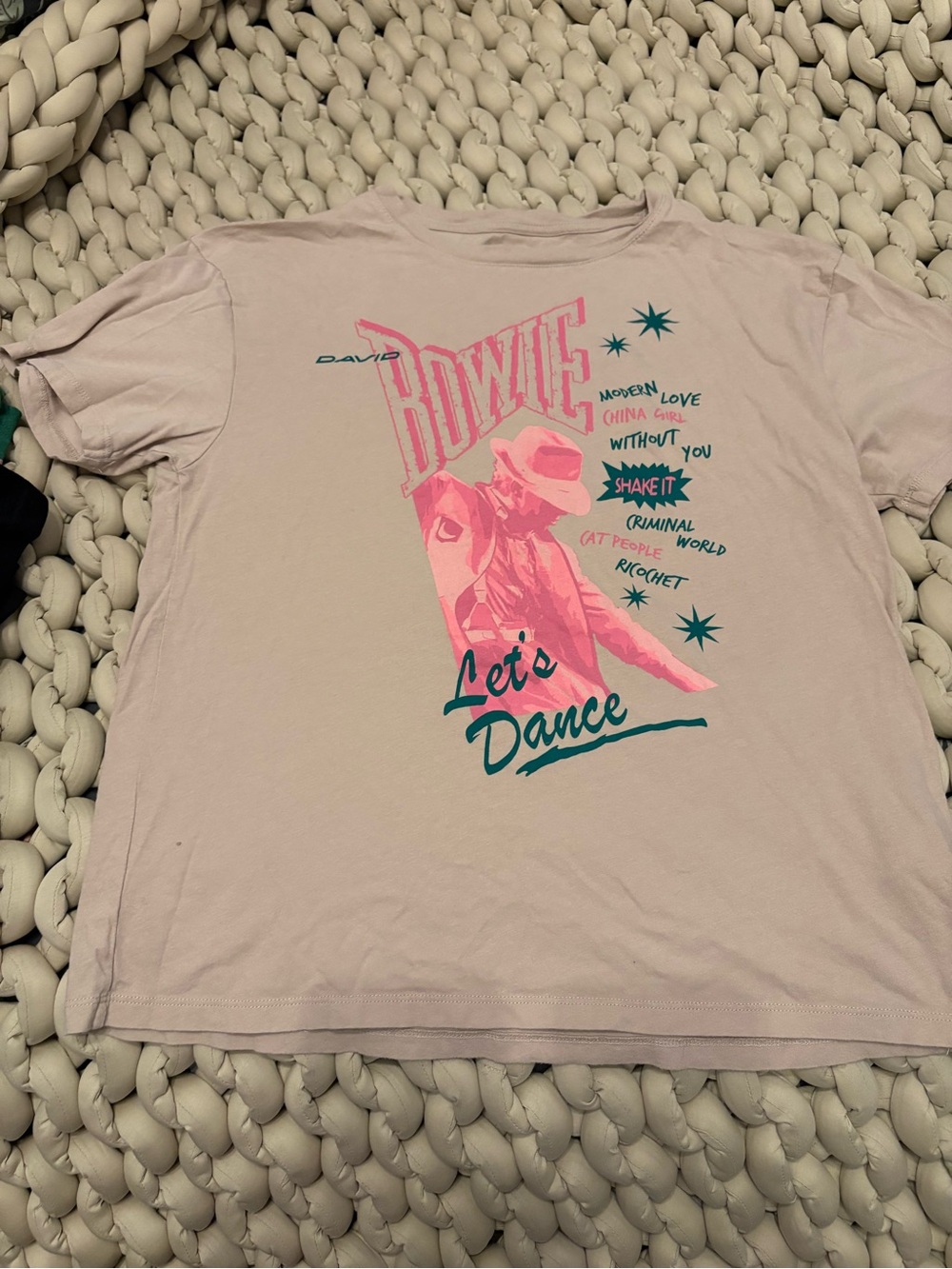 David Bowie 'Let’s Dance' Pink Graphic Tee